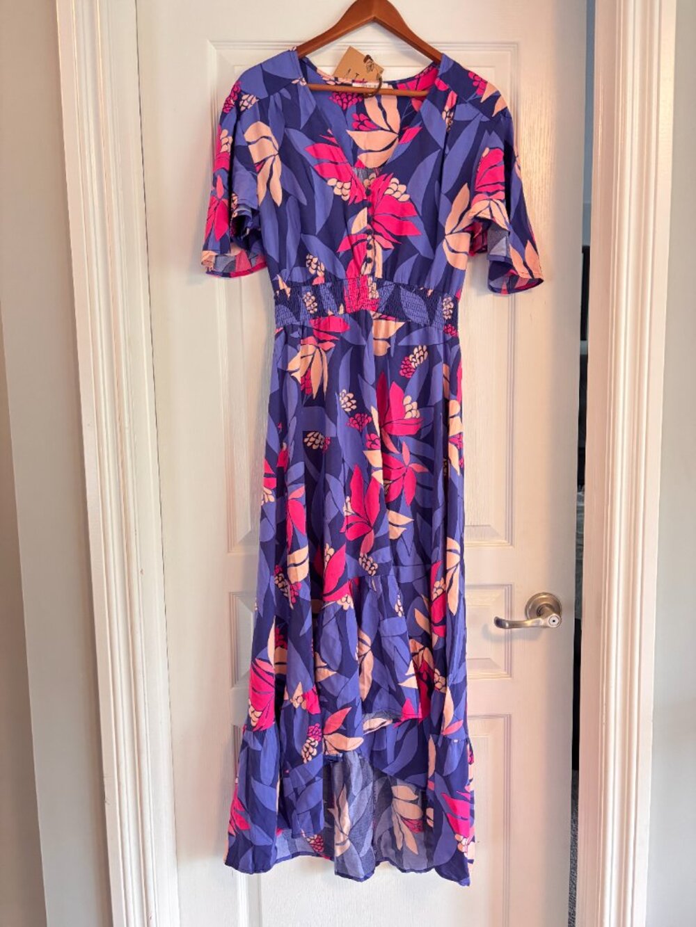ANTHROPOLGIE Abel The Label Santa Cruz Floral Print Maxi Dress Size Medium